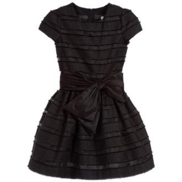 LILI GAUFRETTE Black Organza & Taffeta Girls Dress - Picture 1 of 5
